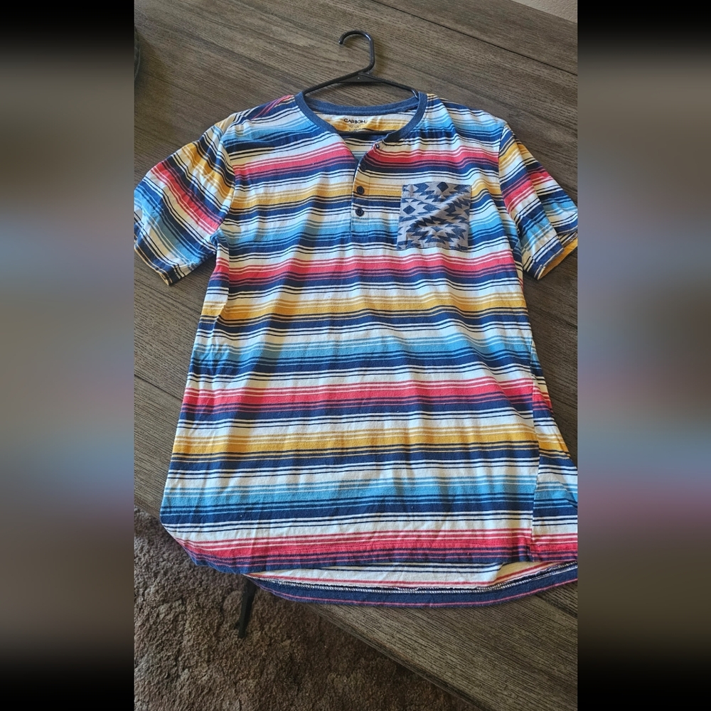 Carbon Blue and Yellow Striped Shirt